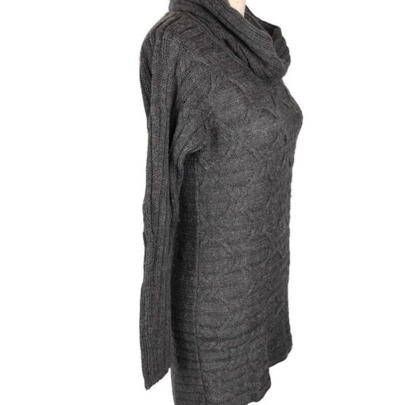 Design History Sweater Dress Gray Long Sleeve Cowl Neck Ribbed Women's Sz Small - Picture 6 of 8